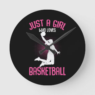 Basketboll Flicka Kvinnor Rund Klocka