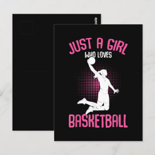 Basketboll Flicka Kvinnor Vykort