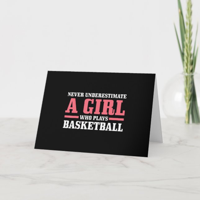 Basketboll Flickor Pojkar Gåvor Kort (Framsida)