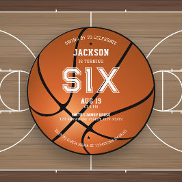 Basketboll födelsedag vid alla åldrar inbjudningar