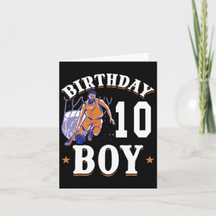 Basketboll - födelsedagspojke 10 år gammal födelse kort