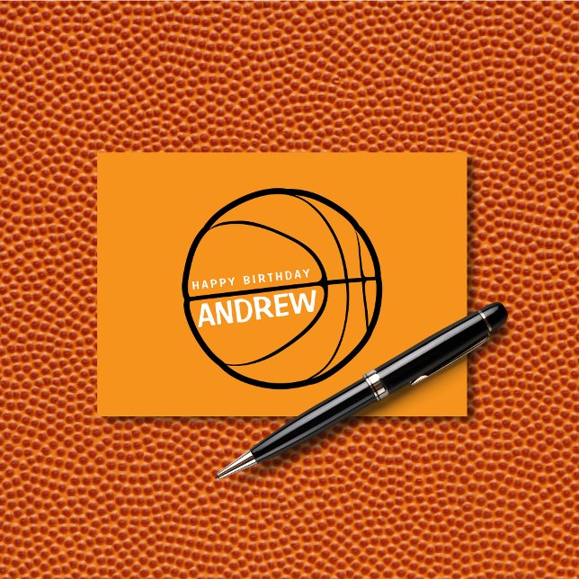 Basketboll - födelsekort tack kort (Skapare uppladdad)