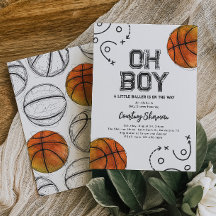 Basketboll för babykläder - inbjudan