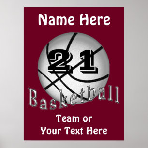Basketboll för billigt Personlig Poster DIN TEXT
