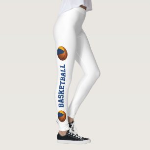 basketboll för blåa guld-lag leggings