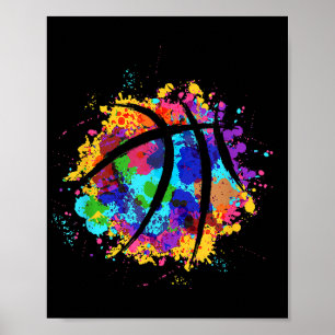 Basketboll för Coola med vintage för Basketboll fö Poster