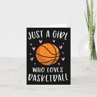 Basketboll för flickor bara en flicka som Kärlek B Kort
