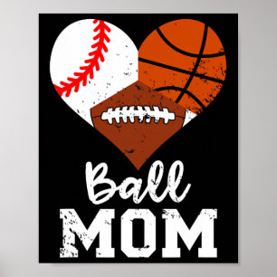 Basketboll för fotboll i Roligt boll, Mamma Poster