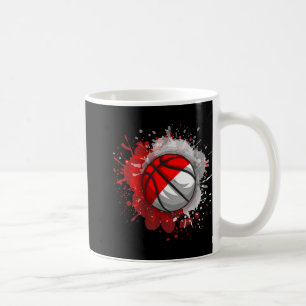 Basketboll för Indonesien Flagga Kaffemugg