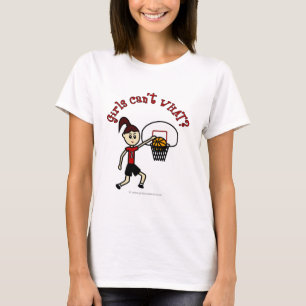 Basketboll för ljusröda kvinnor t-shirt