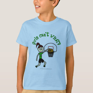 Basketboll för Ljust grönt flickor T Shirt