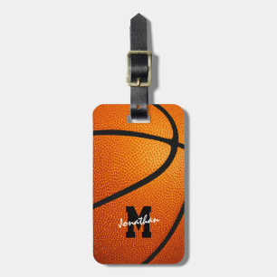 Basketboll för monogrammologiska sportgåvor bagagebricka