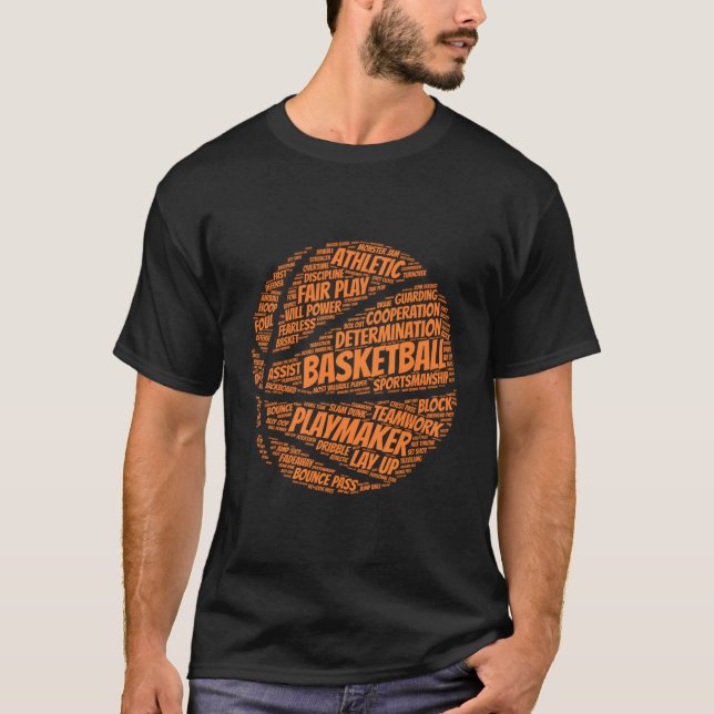 Basketboll för och t shirt (Framsida)
