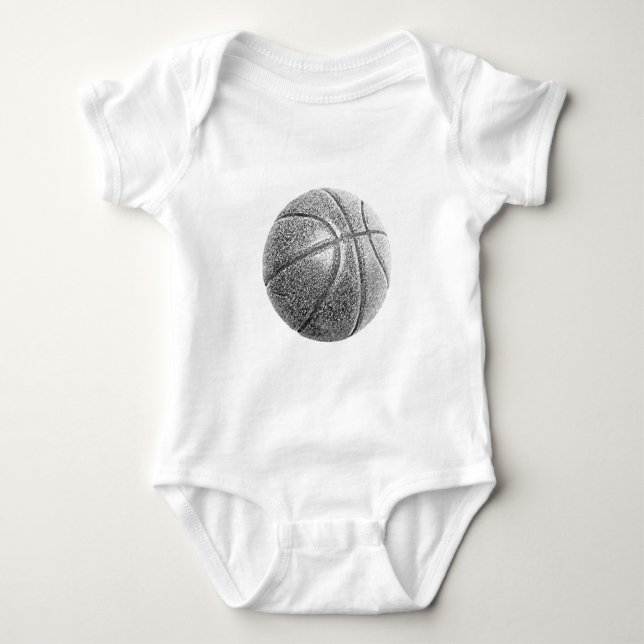 Basketboll för penneffekt tee shirt (Framsida)