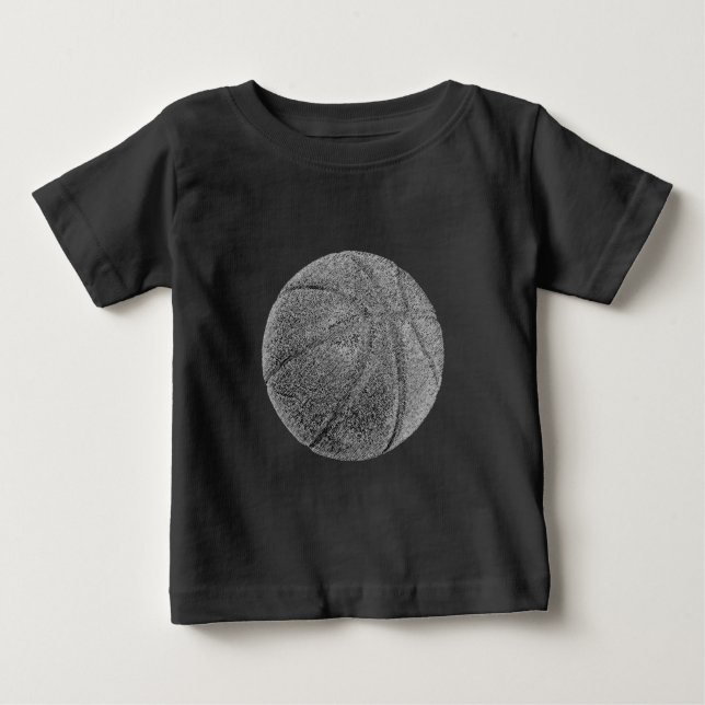Basketboll för penneffekt tee shirt (Framsida)
