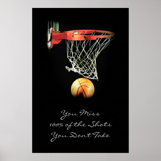 Basketboll för popup-artikel - motiv poster (Framsidan)