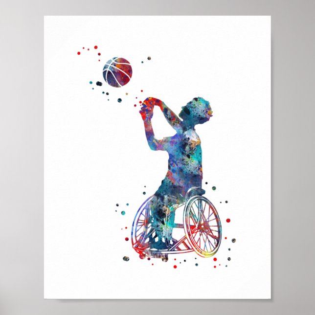 Basketboll för rullstol poster (Framsidan)