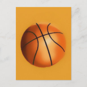Basketboll för sidoeffekt vykort