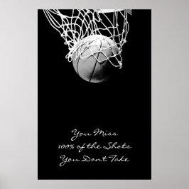 Basketboll för stora pop Art Motivational Quote Po Poster