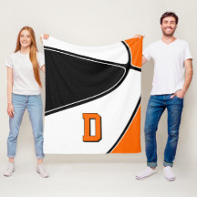 Basketboll för svart orange, färg-pojkar flickor