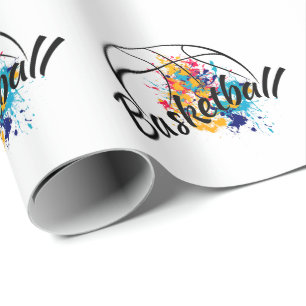 Basketboll för vattenfärg presentpapper