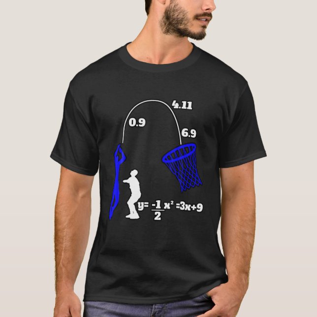 Basketboll formel | Idrott och matematisk design | T Shirt (Framsida)