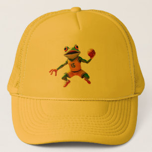 Basketboll Frog gult truckerkeps