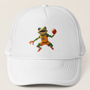 Basketboll Frog vit truckerkeps