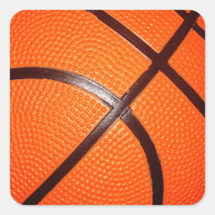 Basketboll Fyrkantigt Klistermärke