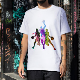 Basketboll graffiti Silhouette basketbollspelare T Shirt