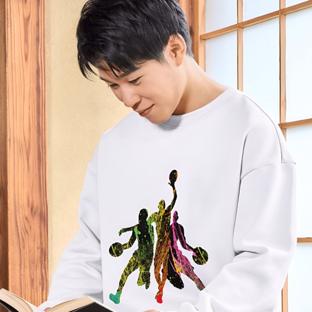 Basketboll graffiti Silhouette basketbollspelare T Shirt (Skapare uppladdad)