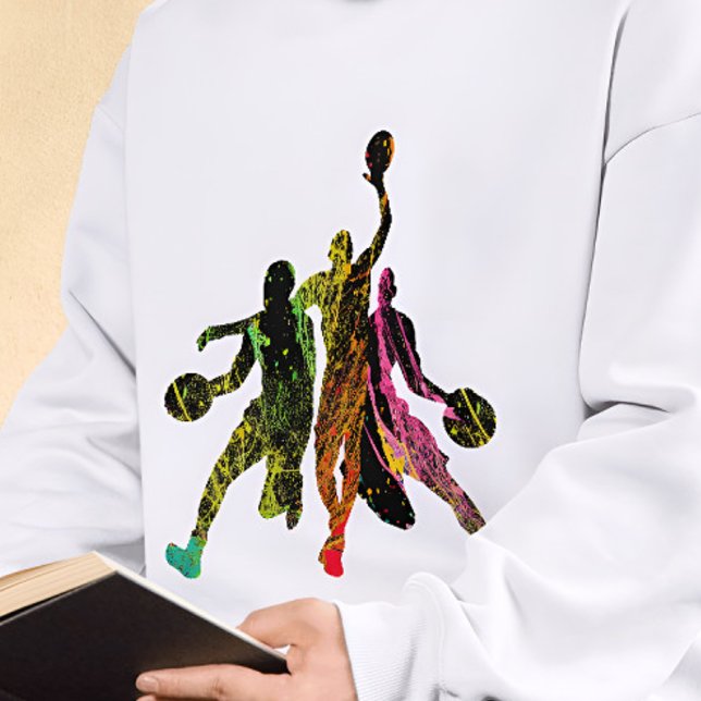 Basketboll graffiti Silhouette basketbollspelare T Shirt (Skapare uppladdad)