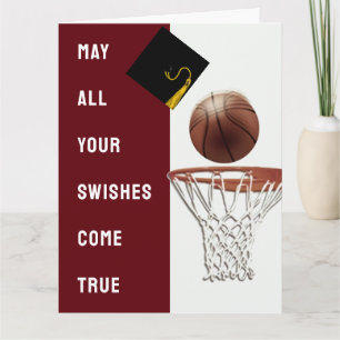 Basketboll Gratulerart Lycka till Studenten-kort Kort