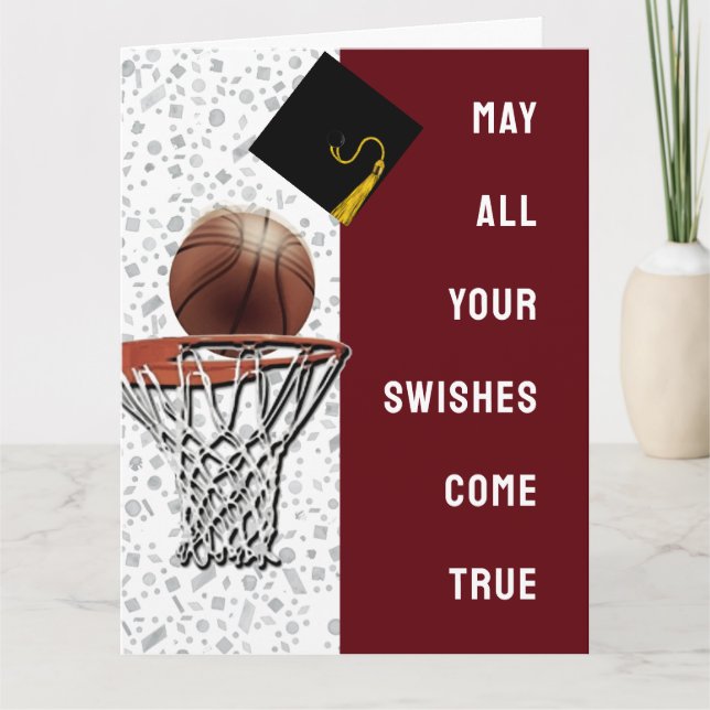 Basketboll Gratulerart Lycka till Studenten-kort Kort (Framsida)
