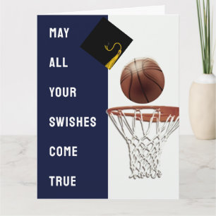 Basketboll Gratulerart Lycka till Studenten-kort Kort