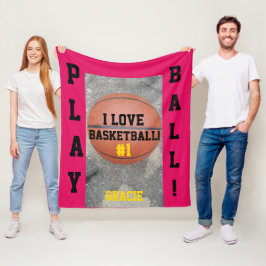 Basketboll Hallon Namn Fleecefilt