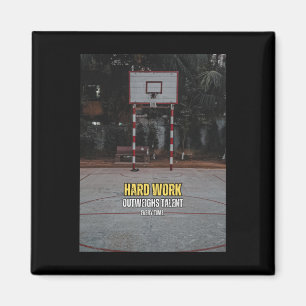 Basketboll - hård arbetsmobilitetsoffert magnet
