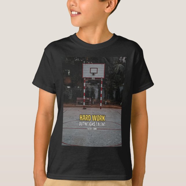 Basketboll - hård arbetsmobilitetsoffert t shirt (Framsida)