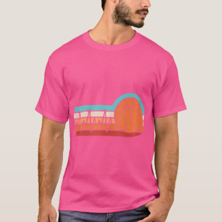 Basketboll Heartslag Basketball Älskare Manar Kvin T Shirt