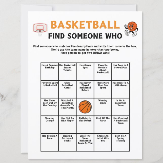 Basketboll hittar någon som spelar (Framsida)