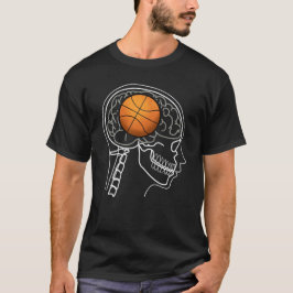 BASKETBOLL HJÄRNA X-RAY T-shirt Design för män