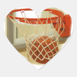 Basketboll Hjärtformat Klistermärke