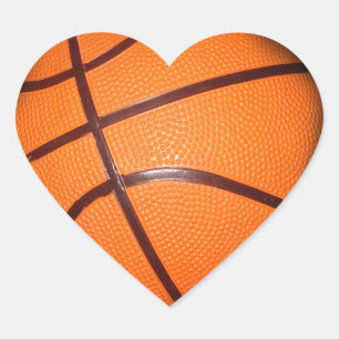 Basketboll Hjärtformat Klistermärke