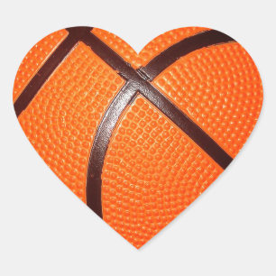 Basketboll Hjärtformat Klistermärke