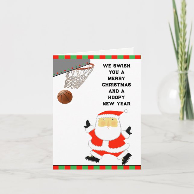 Basketboll Holiday Cards Helgkort (Framsida)