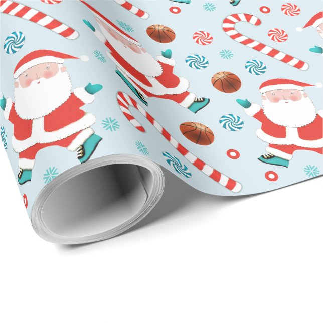 Basketboll Holiday Present Presentpapper (Rullad Hörn)