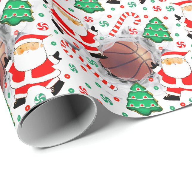 Basketboll Holiday Present Presentpapper (Rullad Hörn)