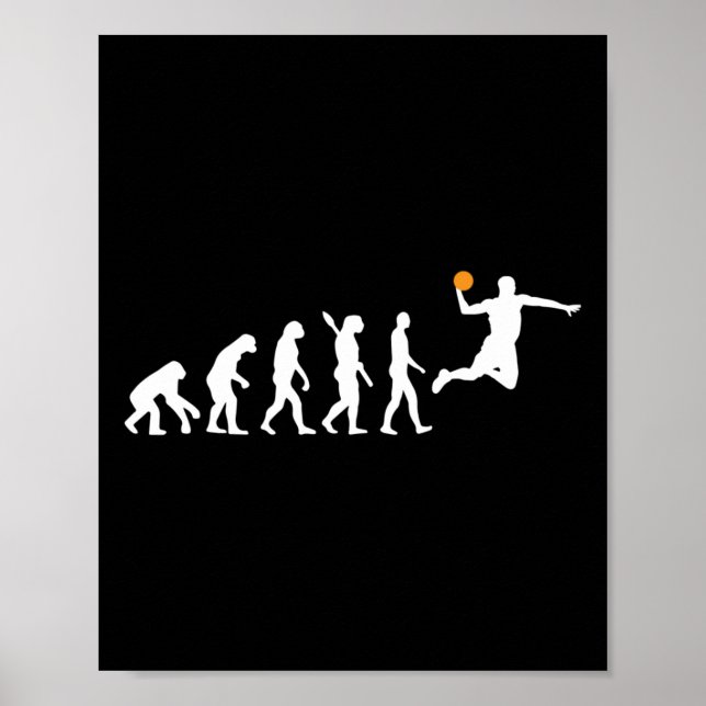 Basketboll - Human Evolution Darwin Poster (Framsidan)
