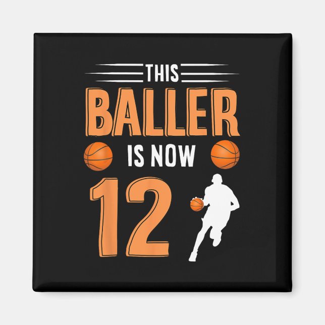 Basketboll i 12:e på födelsedagen - den här bollen magnet (Framsidan)