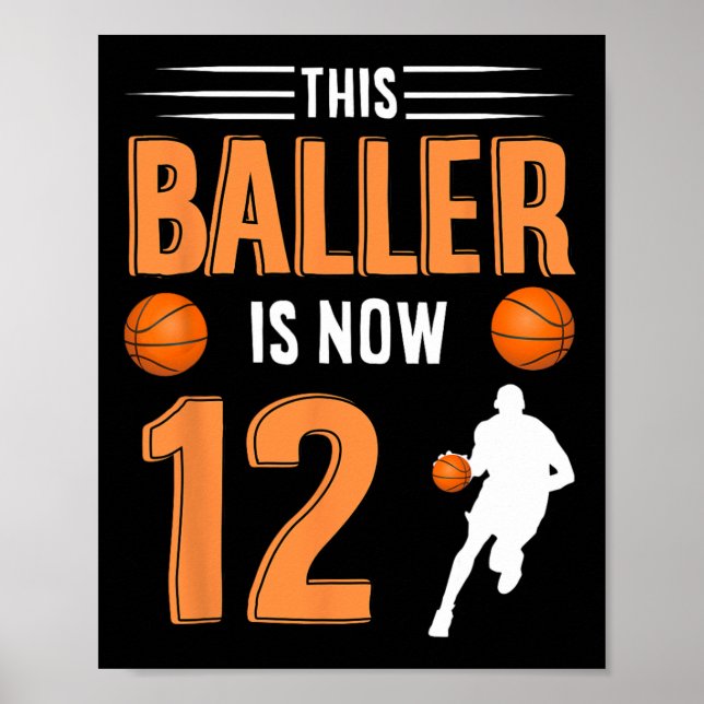 Basketboll i 12:e på födelsedagen - den här bollen poster (Framsidan)
